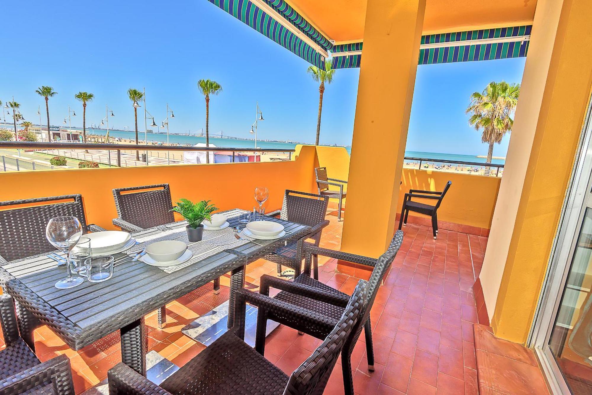 Beachfront Duplex 1ª Linea & Terraces Oceanfront El Puerto de Santa Maria Exterior photo