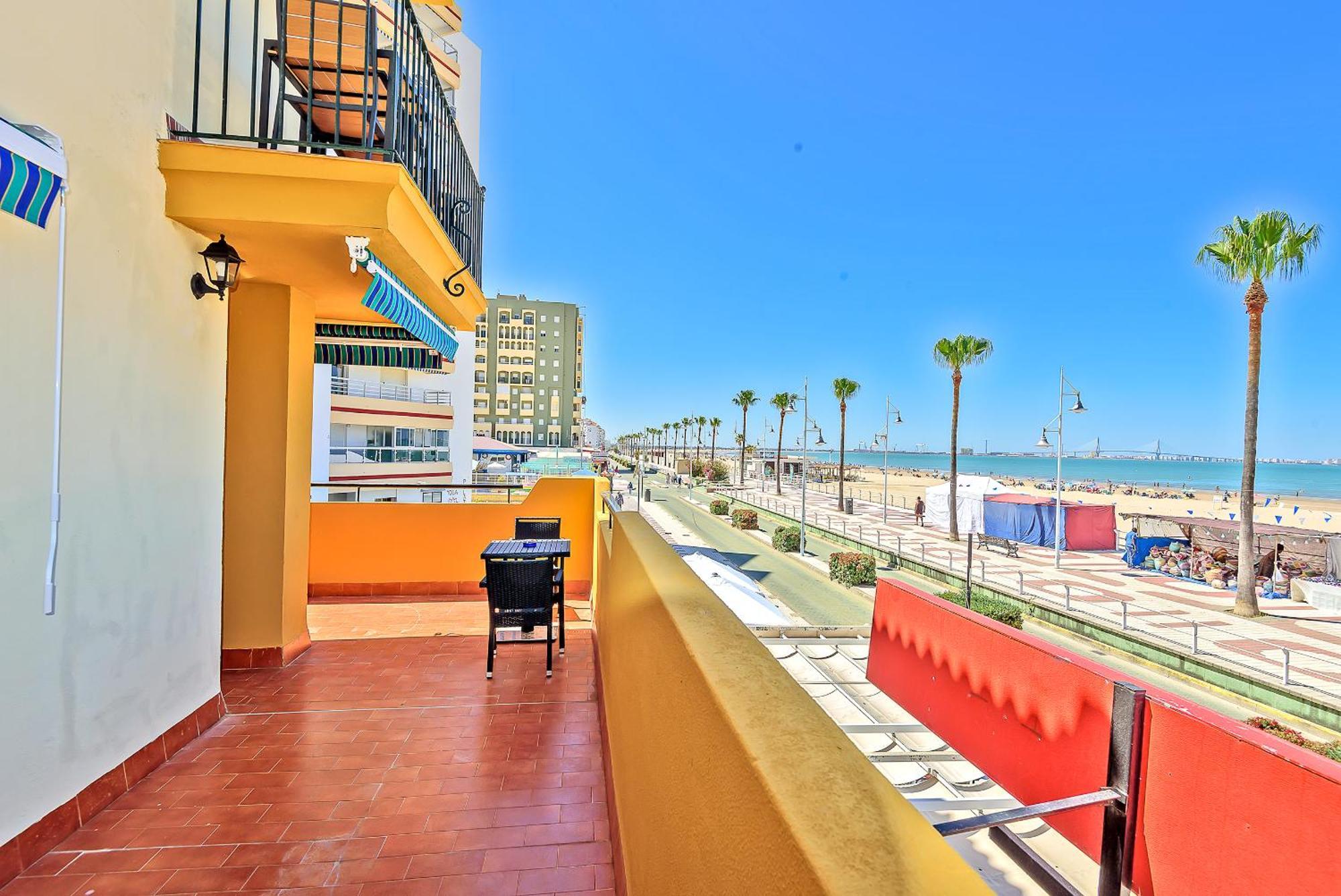 Beachfront Duplex 1ª Linea & Terraces Oceanfront El Puerto de Santa Maria Exterior photo